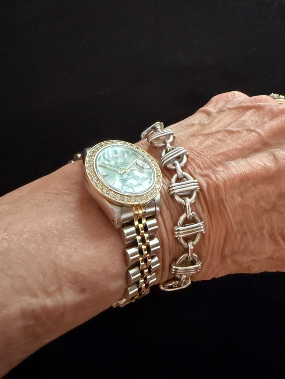 “Sterling Silver Link Bracelet Toggle Clasp Heavy 925” - Picture 7 of 7